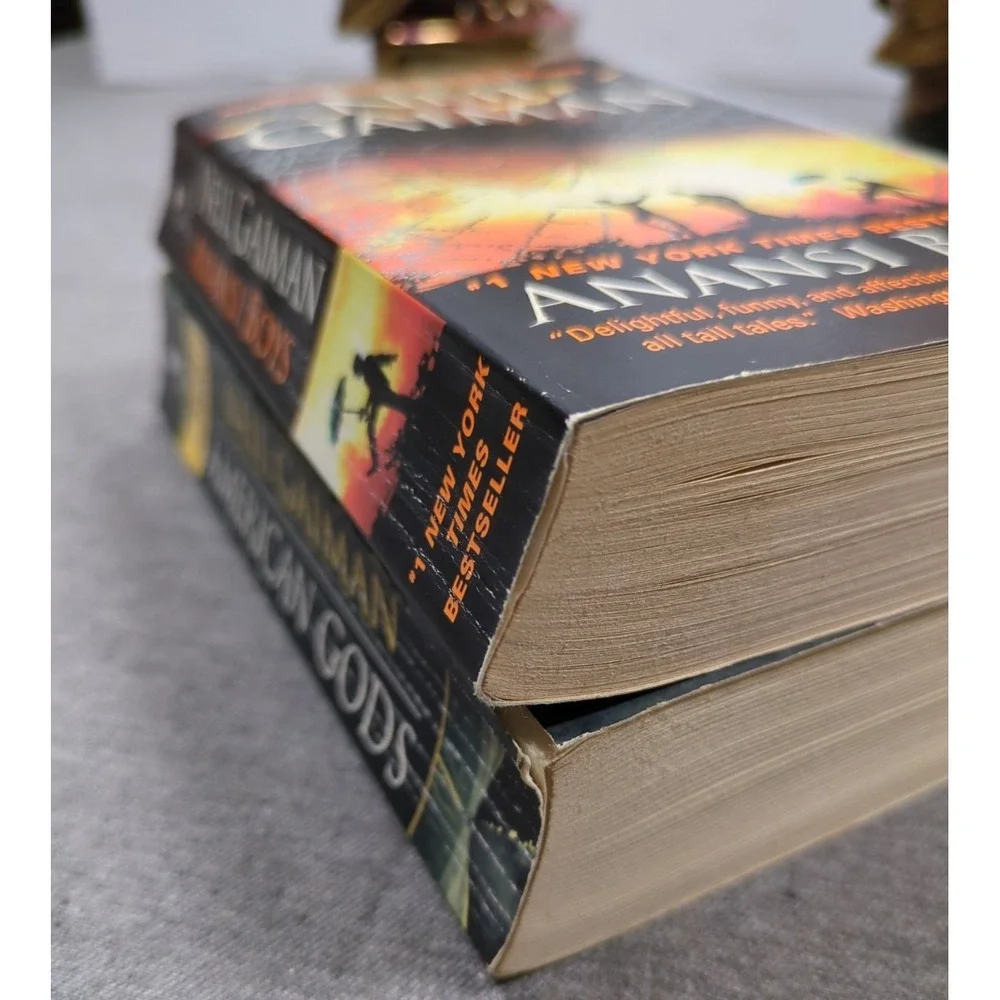 Neil Gaiman Lot of 2 American Gods &‎ Anansi Boys Vintage Paperbacks